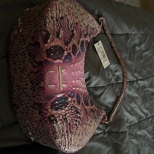 Brahmin purse purple and pink snake texture
